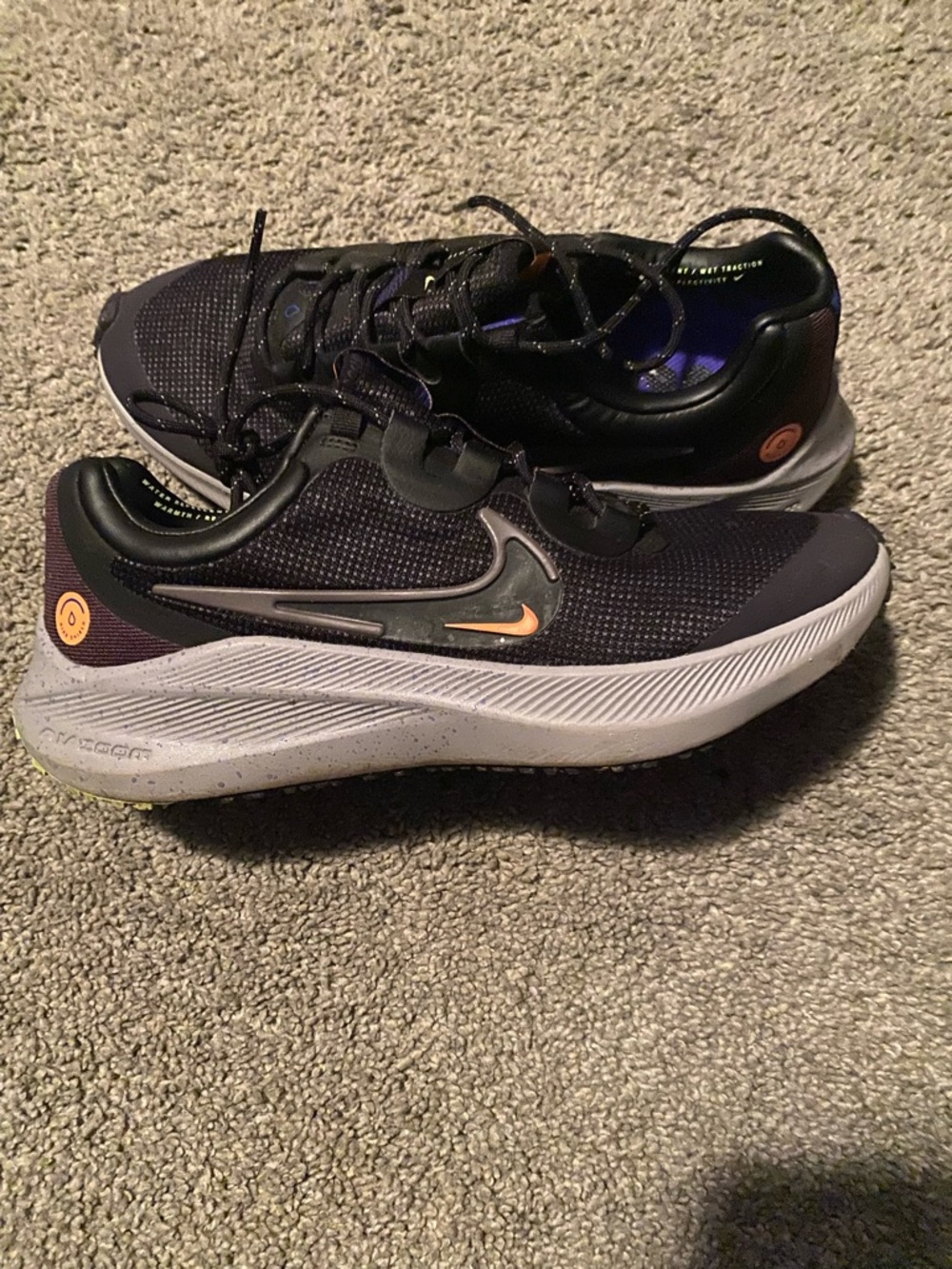 Nike Shield Black atomic orange Womes shoes